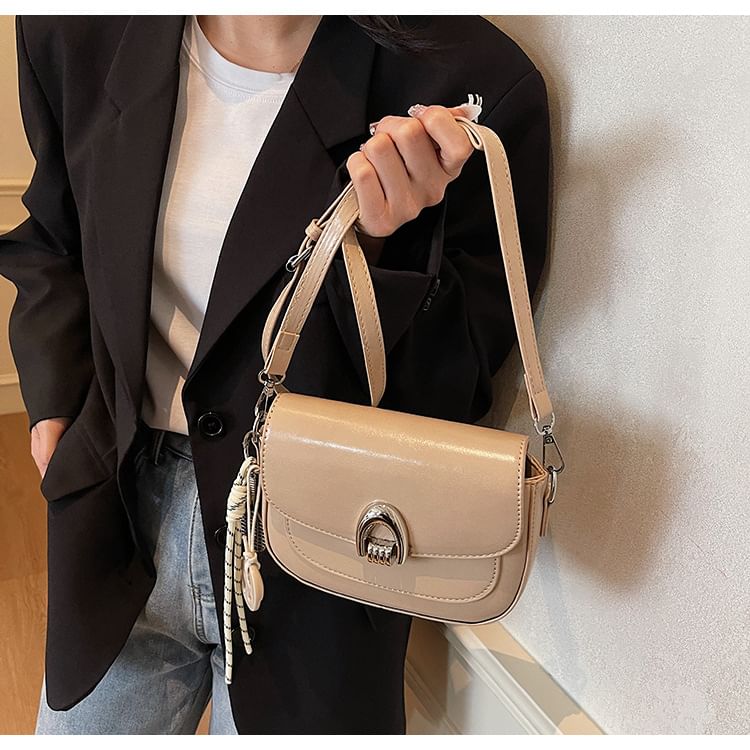 Faux Bag Flap Leather Crossbody