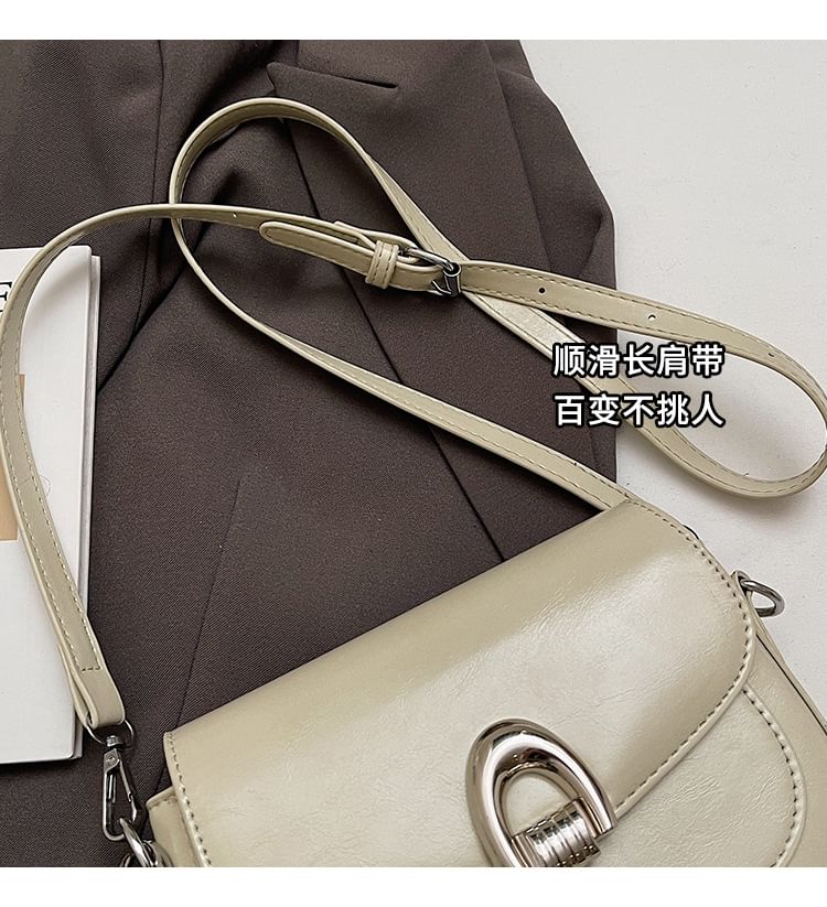 Faux Bag Flap Leather Crossbody