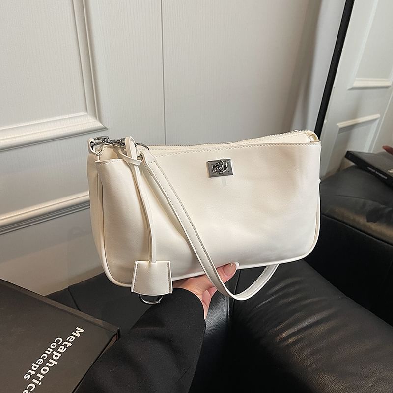 Lock Bag Faux Leather Crossbody Twist