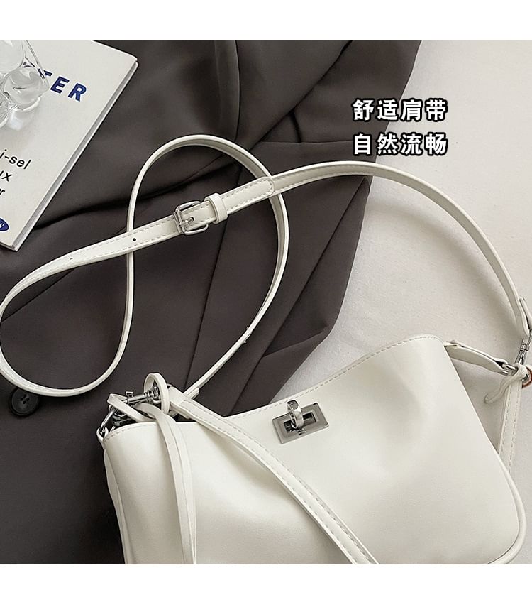 Lock Bag Faux Leather Crossbody Twist