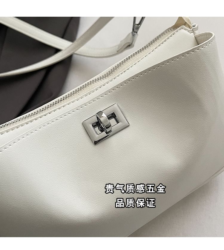 Lock Bag Faux Leather Crossbody Twist