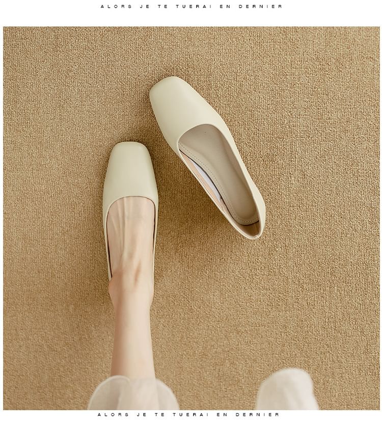 Square-Toe Flats