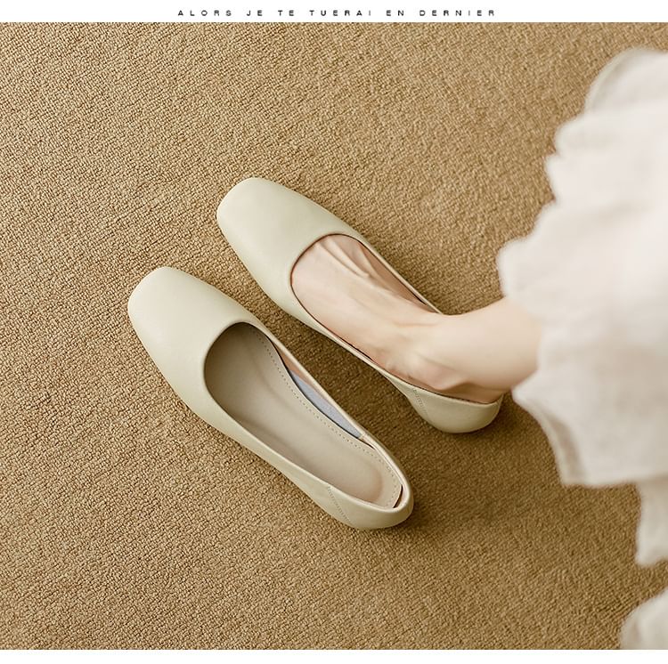 Square-Toe Flats