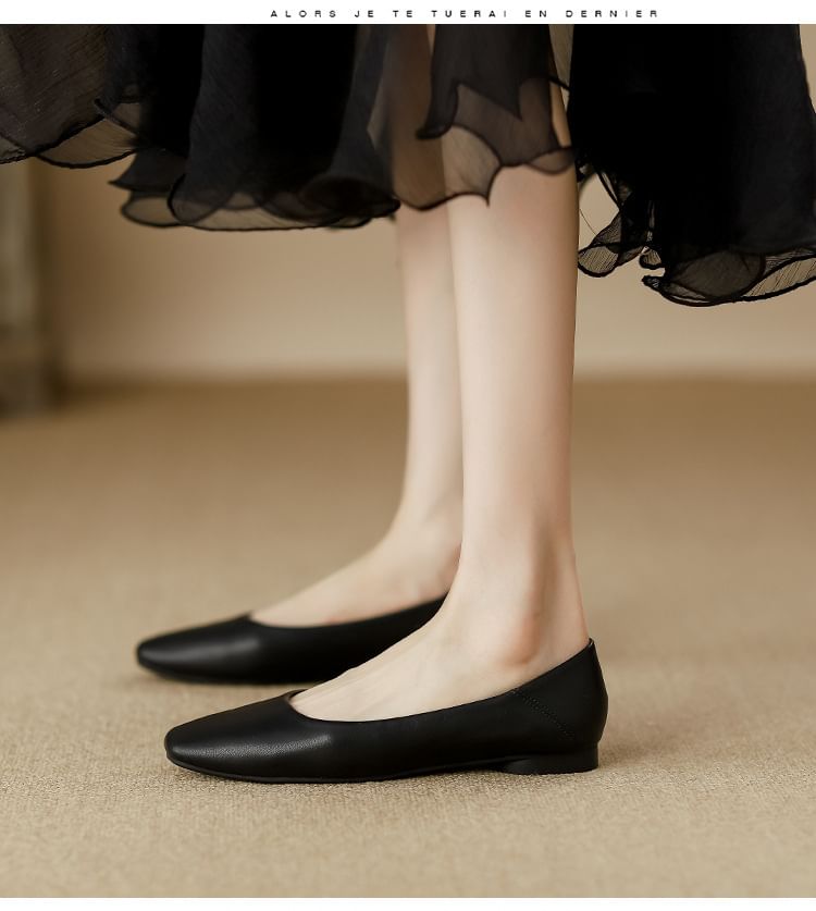 Square-Toe Flats