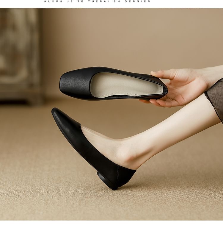 Square-Toe Flats