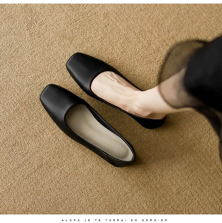 Square-Toe Flats
