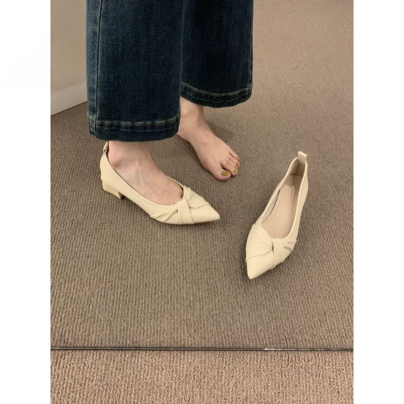 Shirred Pointy Flats