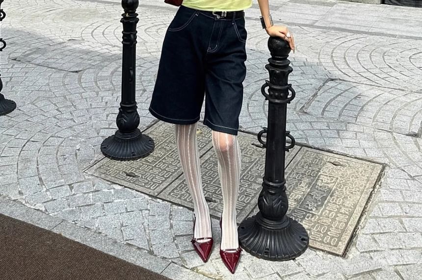 Heel Stiletto Low Buckle Pumps