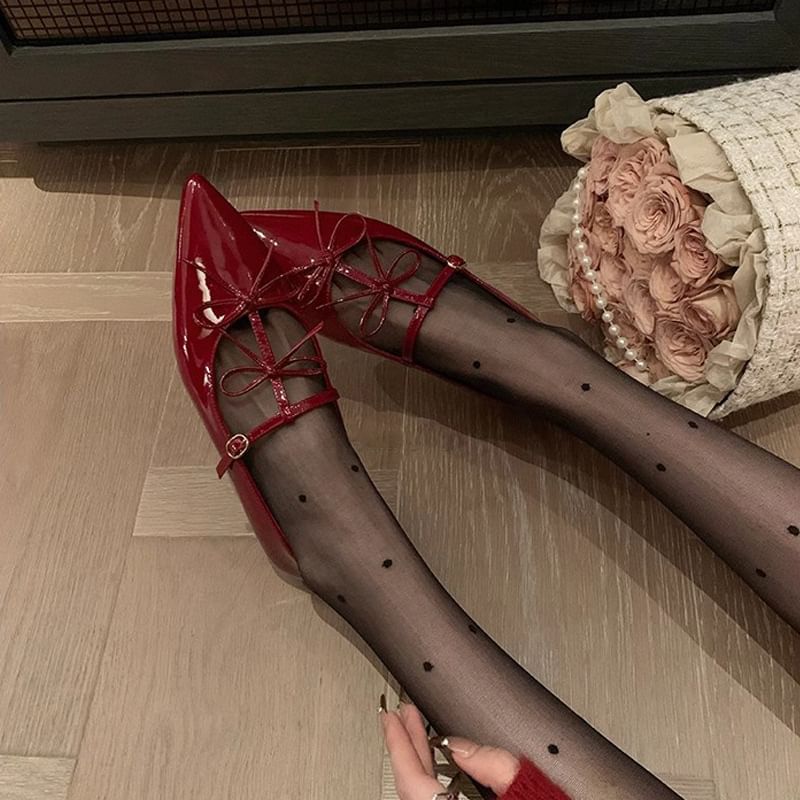 Pointed Jane Flats Bow Mary