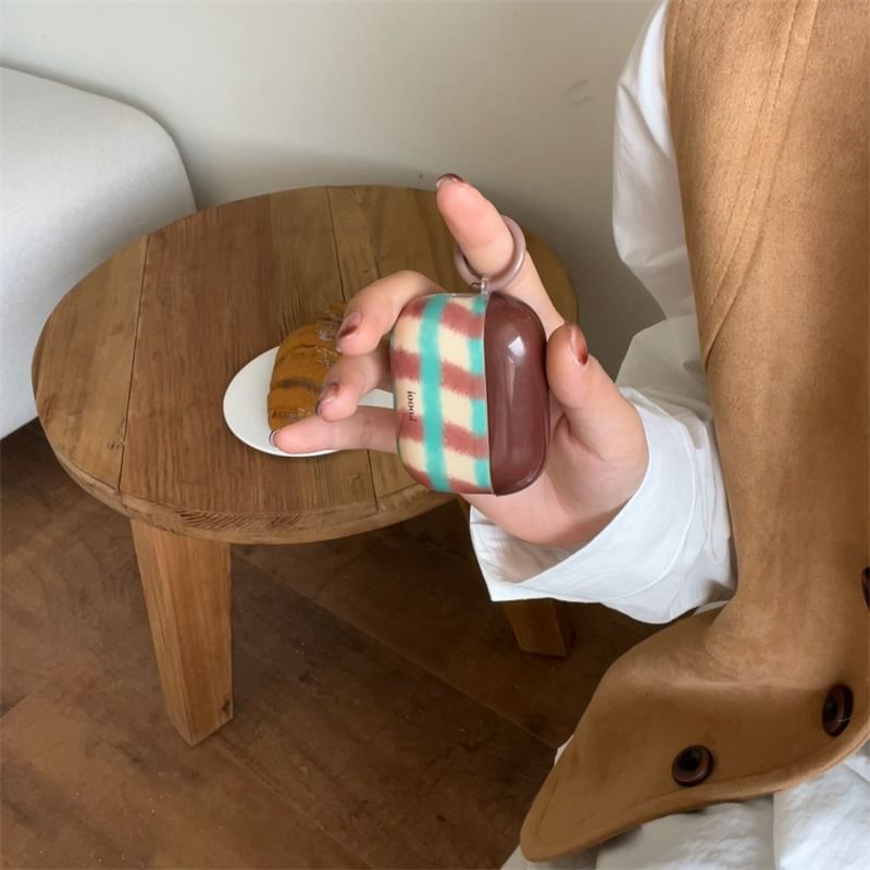 Earphone Set / Charm Plaid Case Pro Skin AirPods