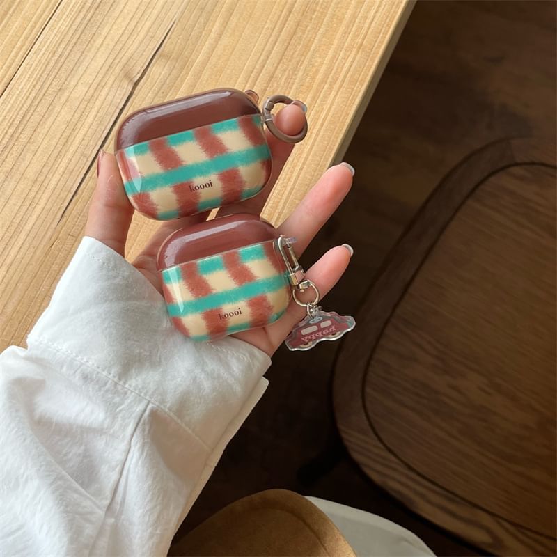 Earphone Set / Charm Plaid Case Pro Skin AirPods