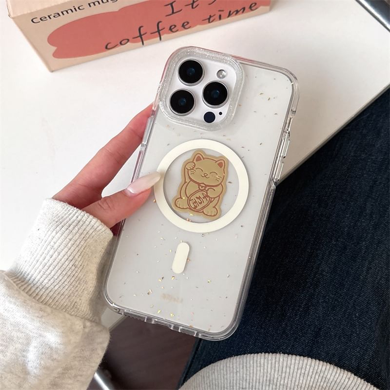 MagSafe) Magnetic Phone Case with (Compatible Cat Lucky