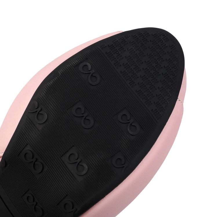 Boots Peep-Toe Plain Heel Short High