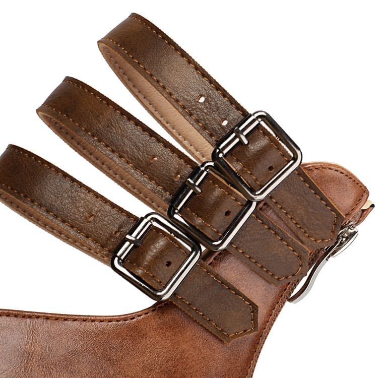 Jane Mary Round Heel Chunky Toe Pumps