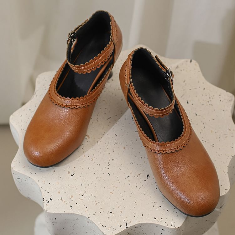 Heel Mary Plain Jane Low Pumps