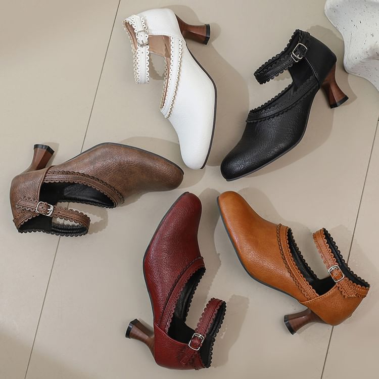 Heel Mary Plain Jane Low Pumps