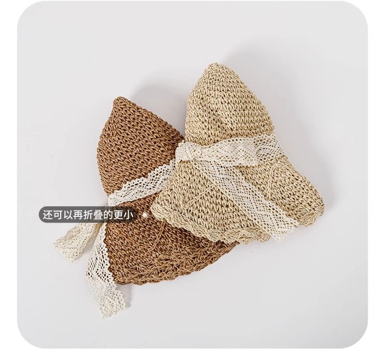 Bow Hat Sun Straw