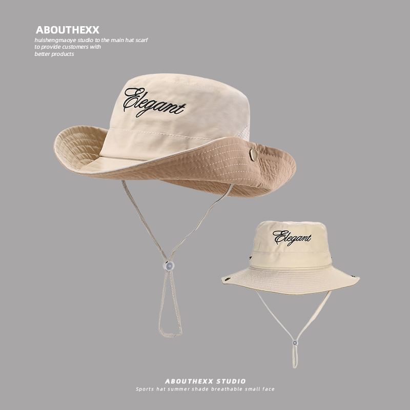 Lettering Hat Boonie Embroidered