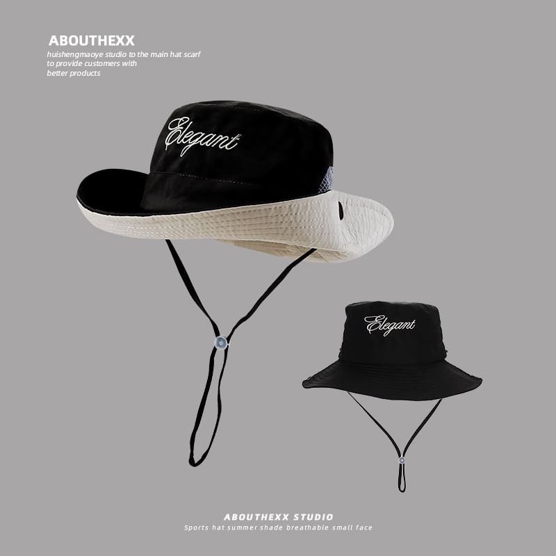 Lettering Hat Boonie Embroidered