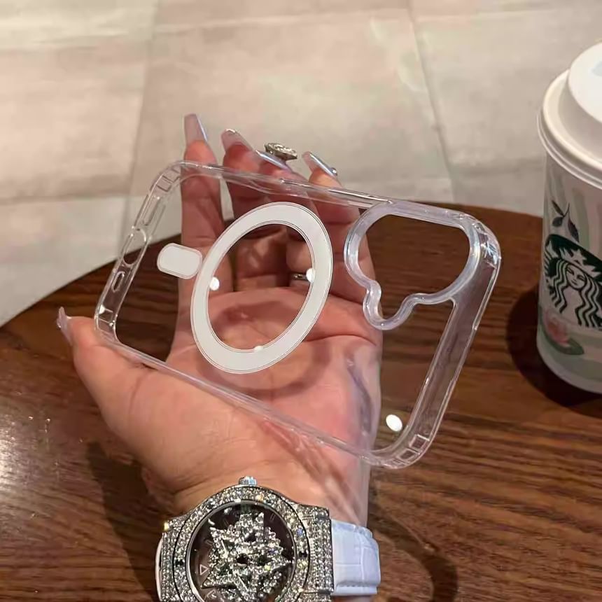 MagSafe) Magnetic Phone Transparent Case (Compatible with