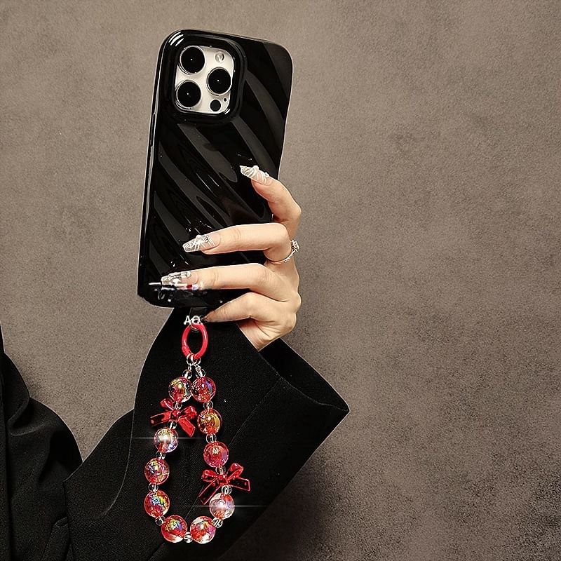 Crystal Strap Bow Phone Faux