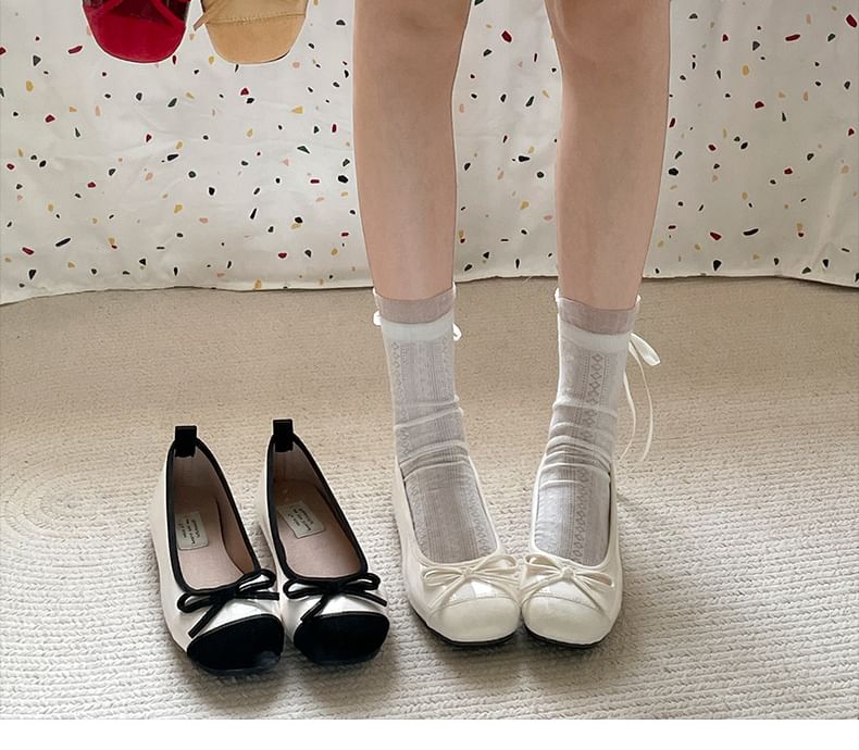 Bow Leather Flats Patent