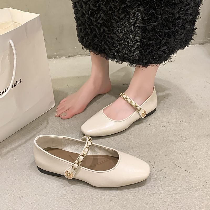 Square Flats Toe Jane Mary
