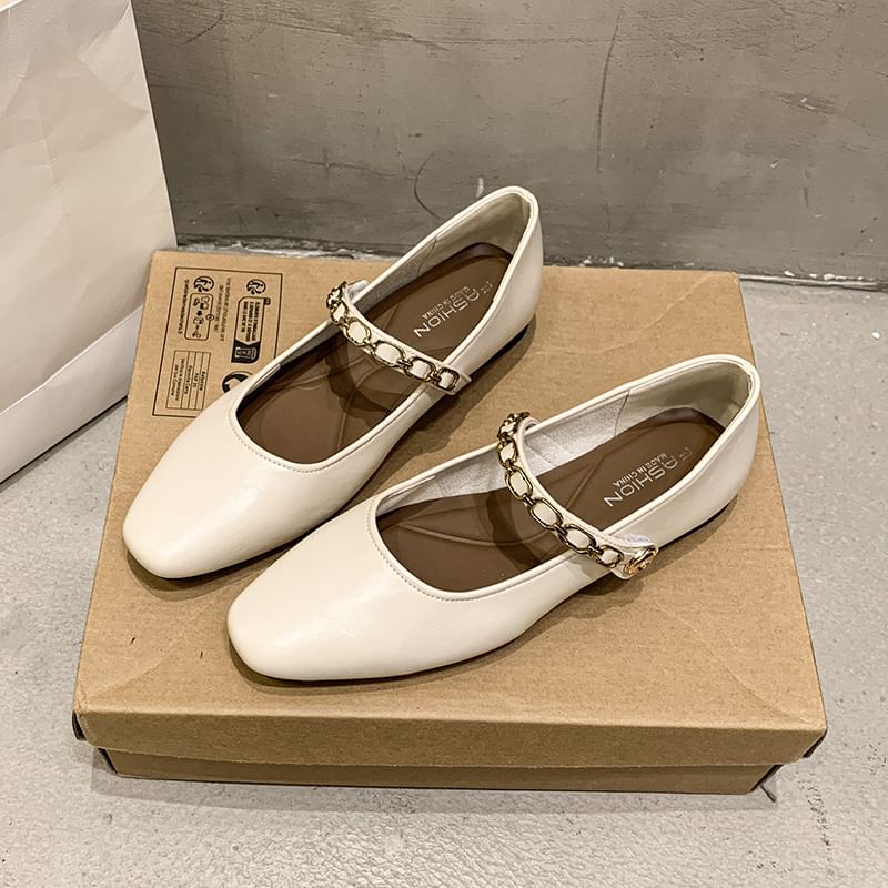 Square Flats Toe Jane Mary