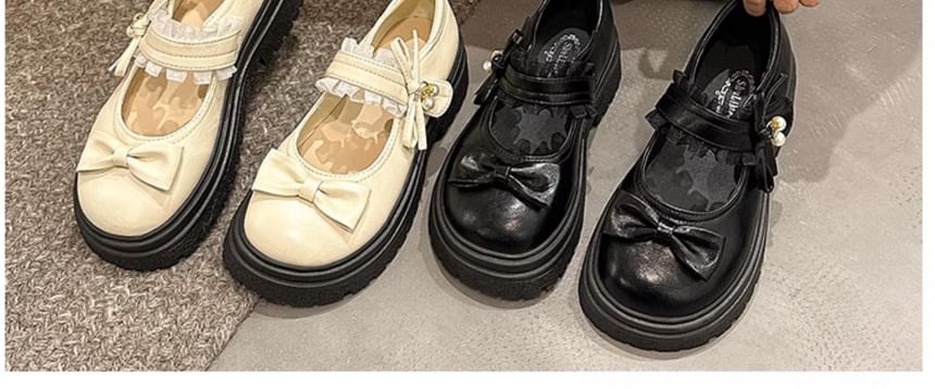 Bow Frill Mary Platform Shoes Jane
