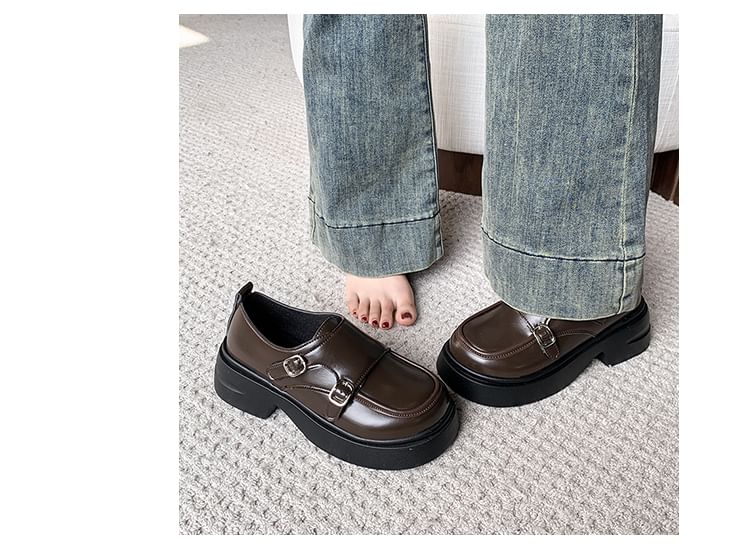 Platform Shoes Mock Strap