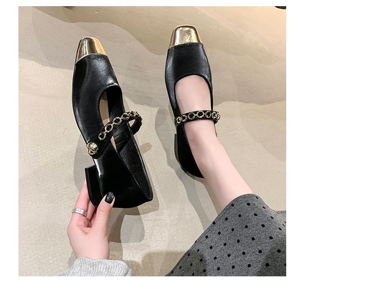 Toe Jane Square Cap Mary Pumps
