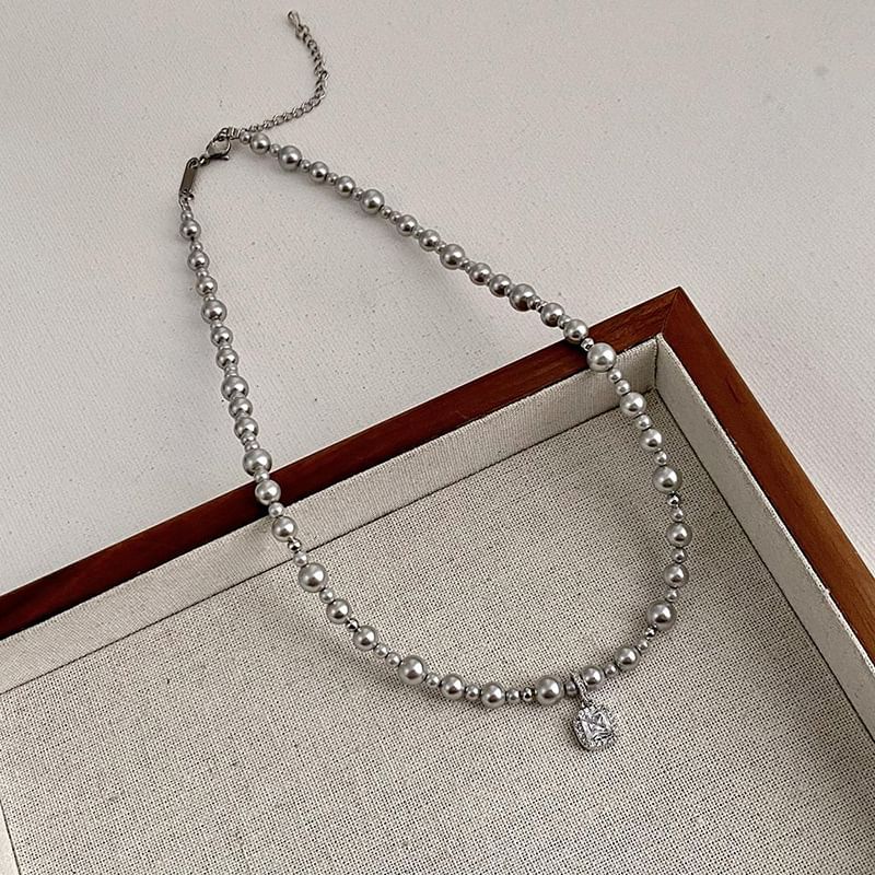 Rhinestone Beaded Necklace