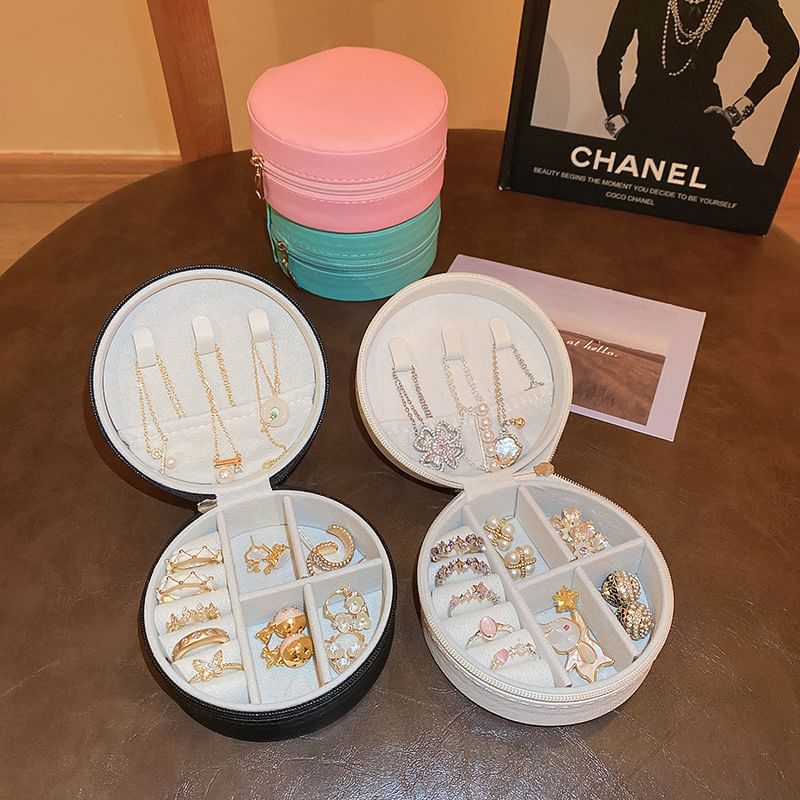Box Round Storage Plain Jewelry