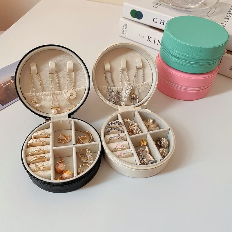 Box Round Storage Plain Jewelry