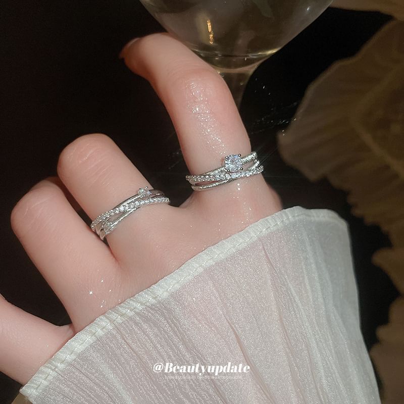 Zirconia Ring Rhinestone Cubic