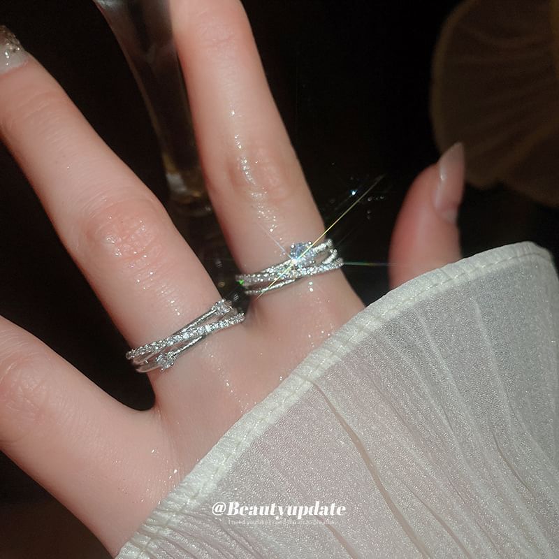 Zirconia Ring Rhinestone Cubic