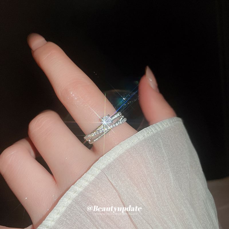 Zirconia Ring Rhinestone Cubic