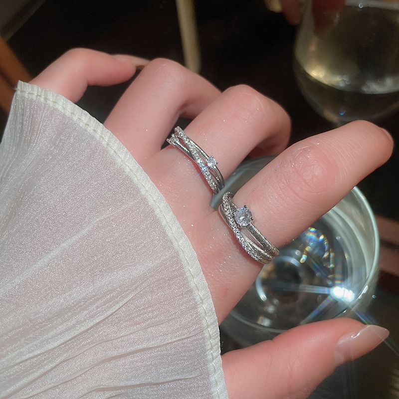Zirconia Ring Rhinestone Cubic