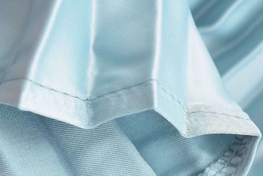Pleated Mini Flared Skirt with Accented Waist and Accordion Folds