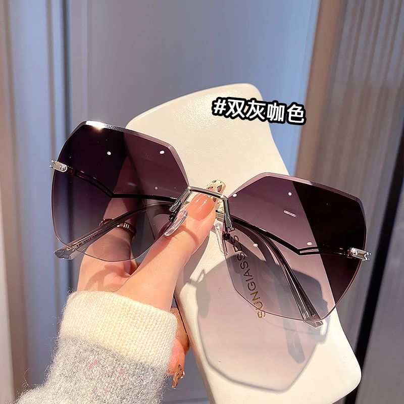 Frameless Sunglasses Geometric