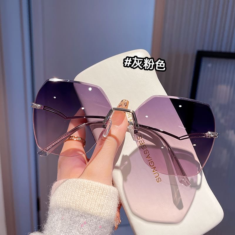 Frameless Sunglasses Geometric