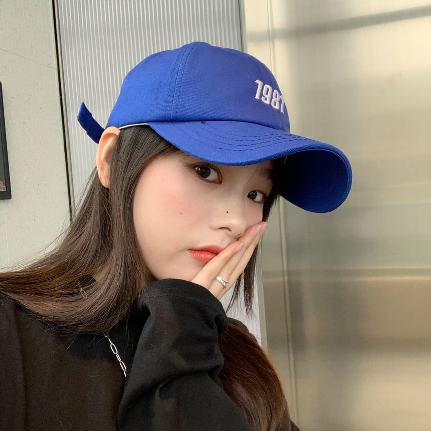 Baseball Number Embroidered Cap