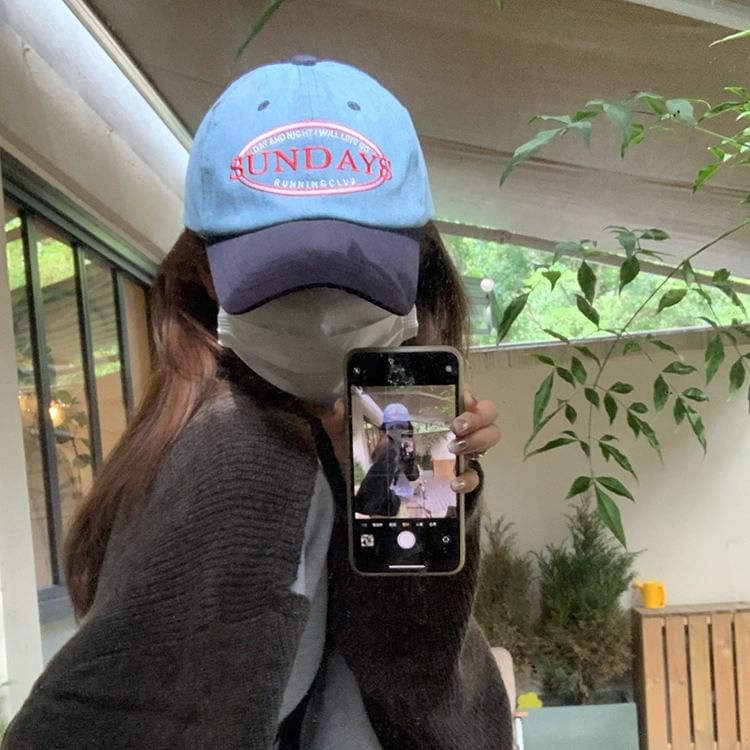 Baseball Two Lettering Cap Embroidered Tone