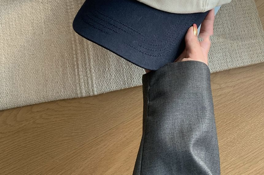 Baseball Two Lettering Cap Embroidered Tone