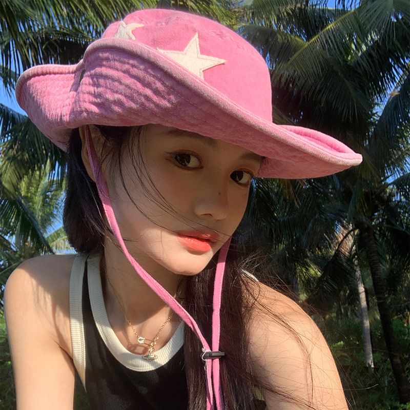 Boonie Washed Star Hat Applique