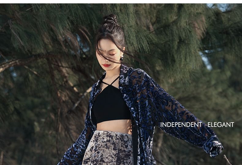 Luxurious Velvet Mermaid Maxi Skirt with High Waist