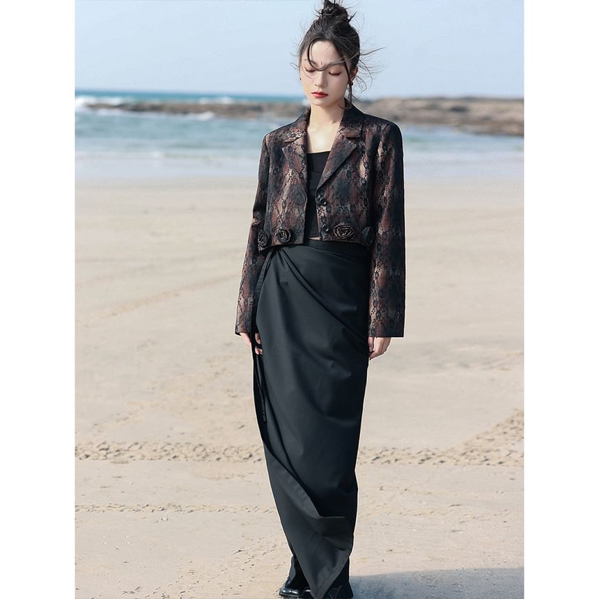 Elegant Slit Wrap Pencil Skirt with High Waist