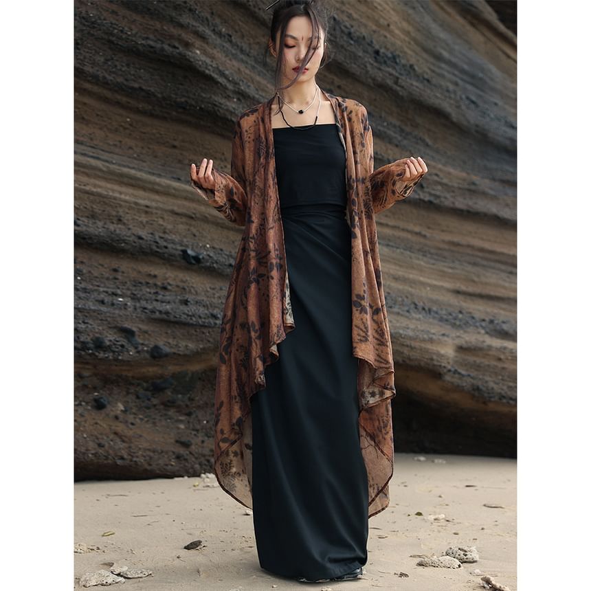 Elegant Slit Wrap Pencil Skirt with High Waist
