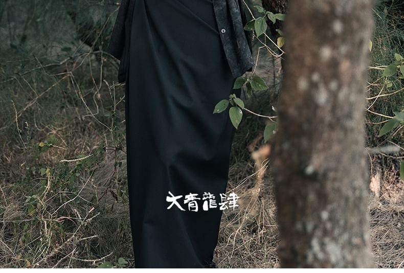 Elegant Slit Wrap Pencil Skirt with High Waist