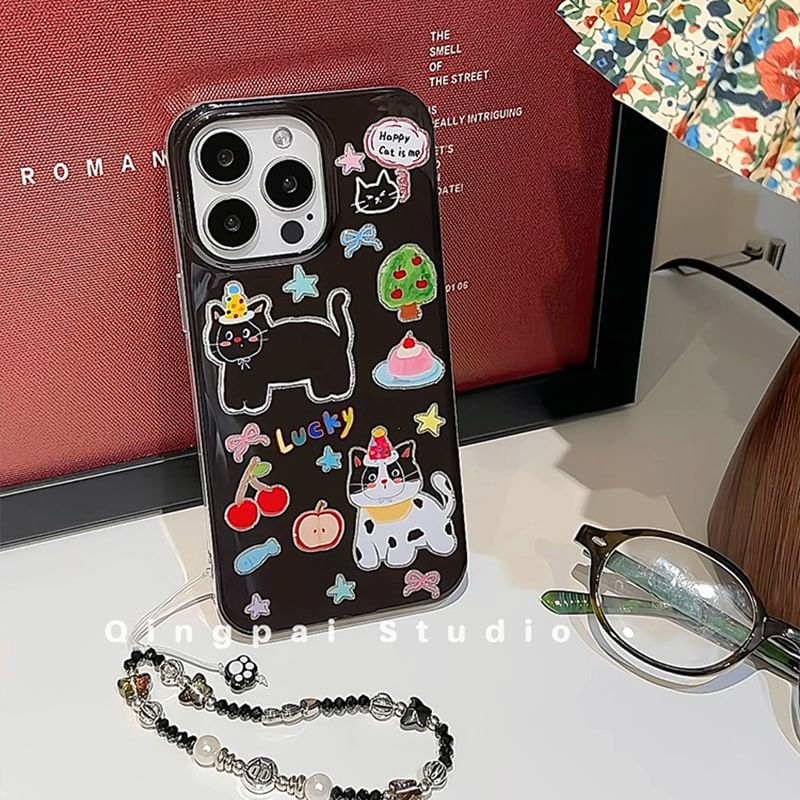 Case Phone with Cat Strap